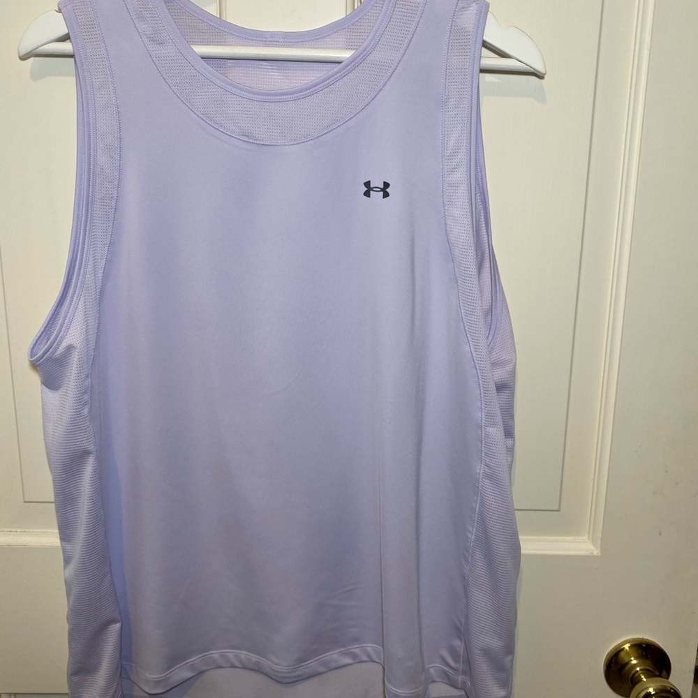 Lavender Under Armour Sleeveless/Tank Top LARGE - Picture 3 of 3